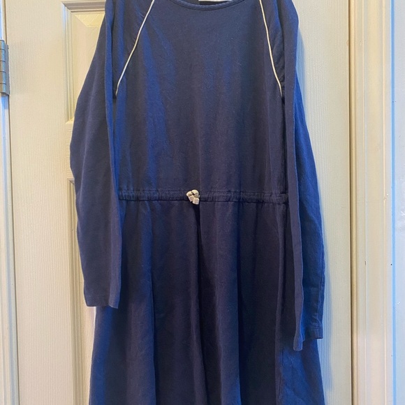 Boden Long Sleeve Gold Trim Skater Dress - Picture 3 of 6